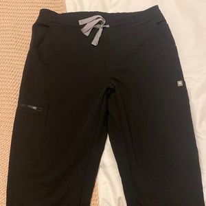 Petite-sized straight legged FIGS scrub bottoms